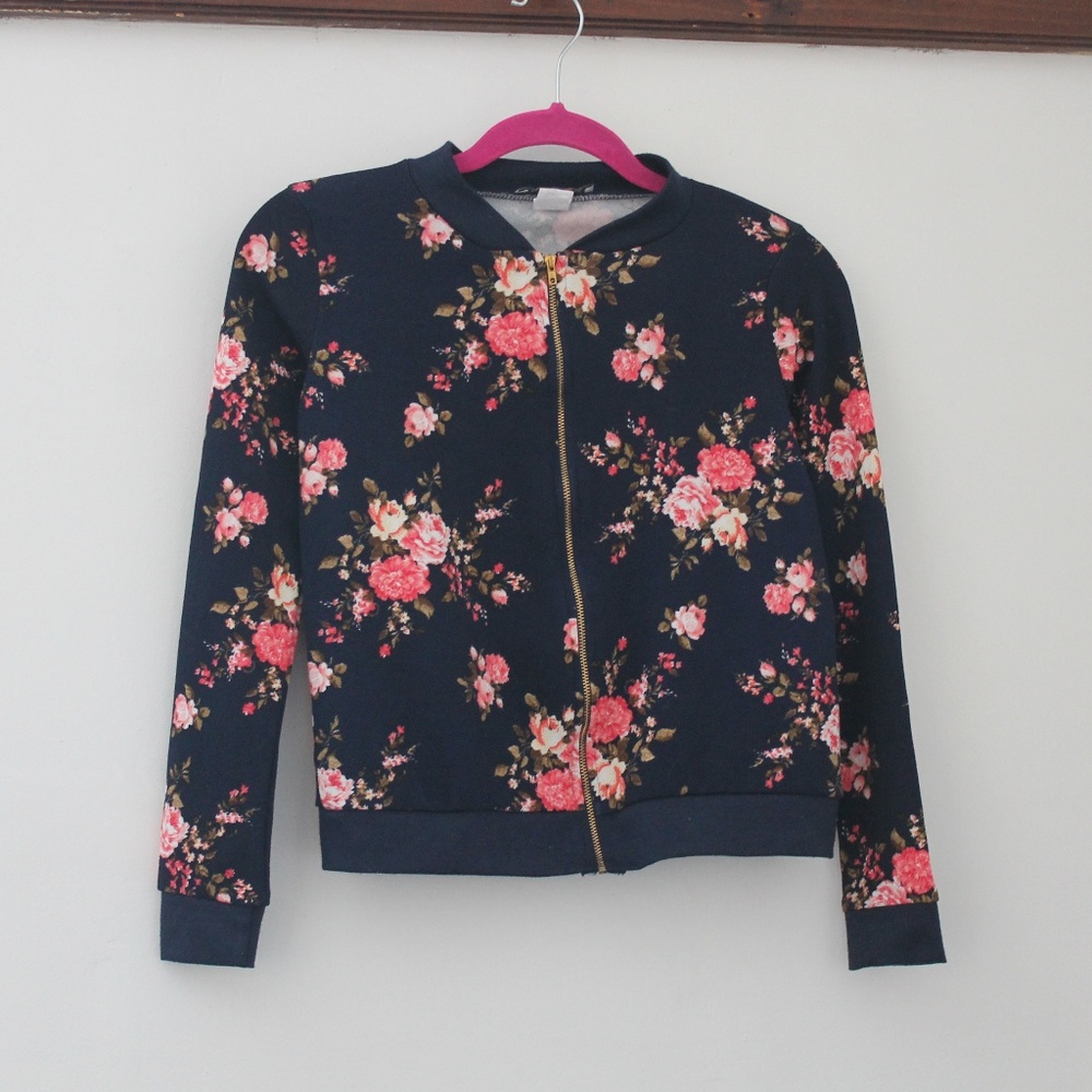 Floral Bomber Jacket